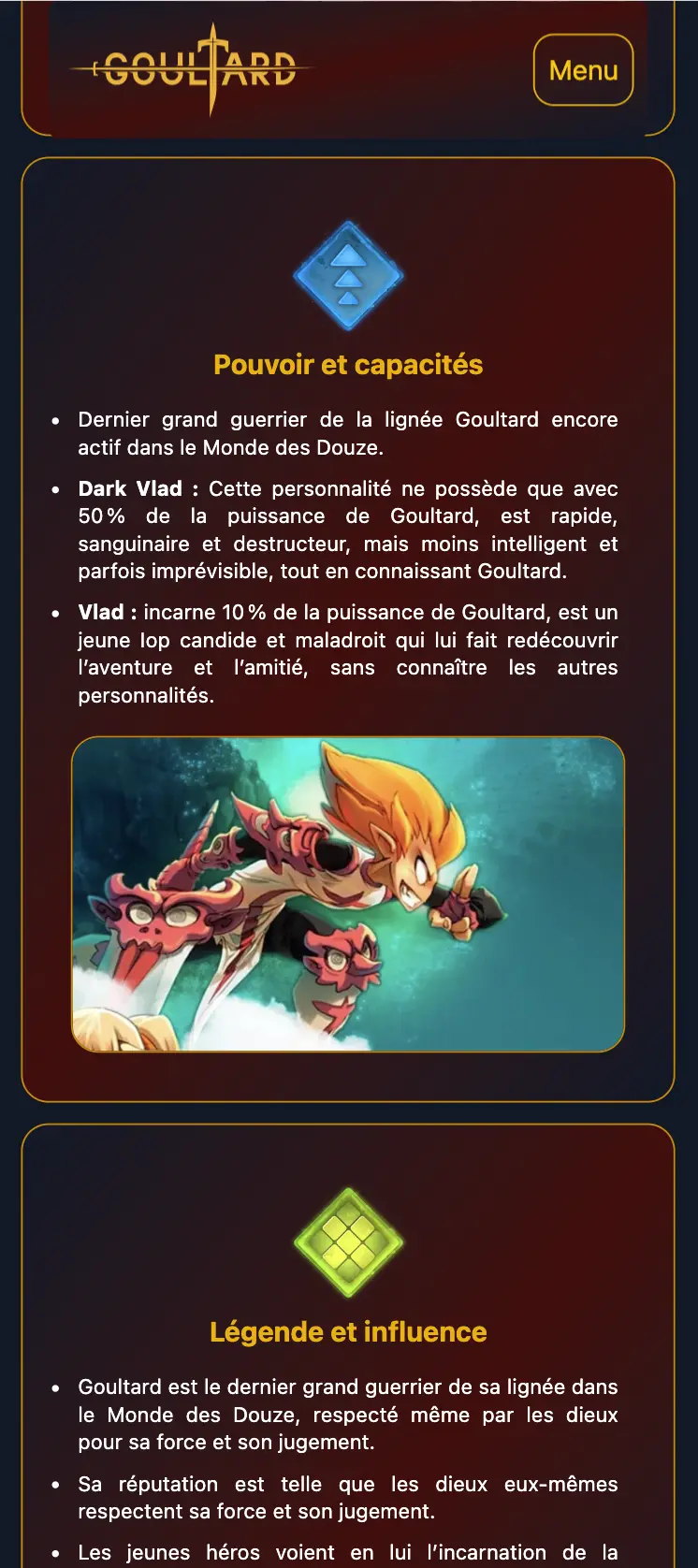Capture d’écran du fan-site Wakfu